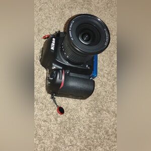 Nikon Black and Red DSLR Camera